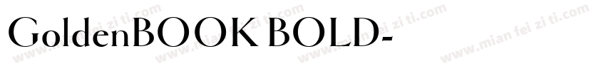 GoldenBOOK BOLD字体转换